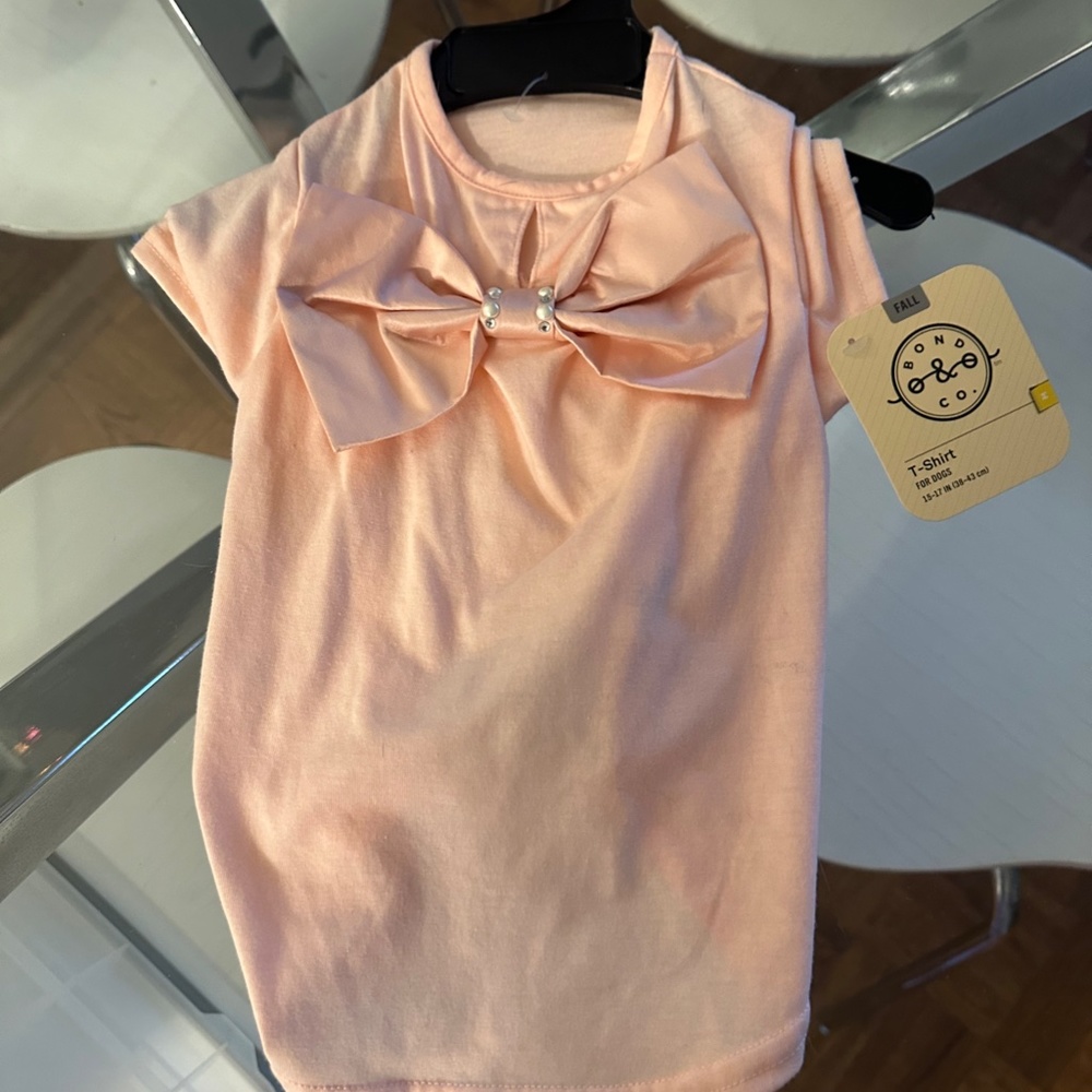 Pink Bow Dog T-Shirt